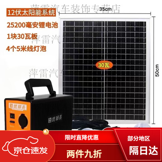 发电机家用小型小型太阳能发电机两用照明手机户外光伏发电新能源插座全自动移动 LM-1047 默认