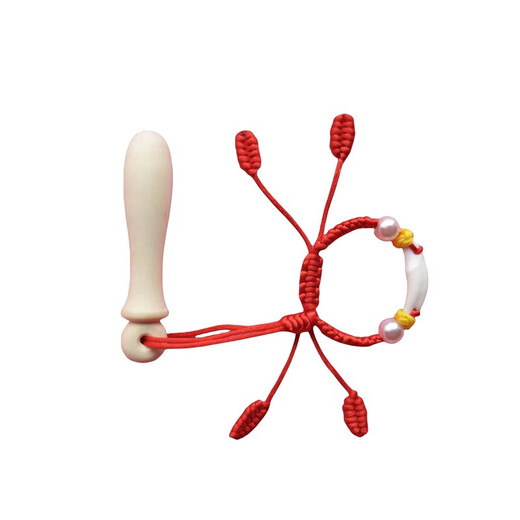 Abbeki (ABQ) teething stick baby anti-eating hand chewing gum grinding teeth fixing stick pepper wood molar stick can be boiled for baby to grind teeth and bite small red rope