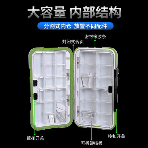 Hu Ge Luya Box Multifunctional Luya Bait Box Fishing Gear Accessories Box Fishhook Storage Box False Bait Box Tool Box
