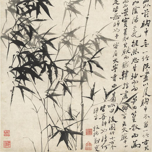 Zheng Banqiao Fengzhu Image de pierre chinois salon Middle Hall peintures suspendues et salon de thé Encre et eau en bambou peintures décoratives HD Tissu de soie coeur non monté adapté à la copie de la peinture La taille du cœur est 58 * 120 cm taille encadrée 681