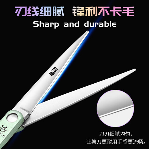 Black Bird Pet Scissors Dog Hair Cutting Haircut Scissors Straight Cutting Curved Cutting Dog Hair Professional Grooming Sharp Puppy Scissors Set Curved Scissors Purple 6.5 Inch Household Grade 9CR Steel