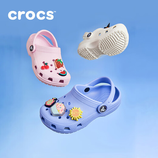 Crocs Classic Crocs Children's Shoes Outdoor Casual Shoes Sandals/206991/206990 Bone White-2Y2 (Including Zhibixing) 31 (190mm)
