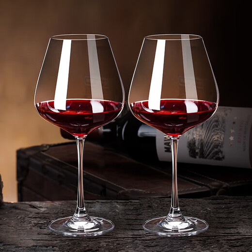 MARTIGUES Burgundy red wine glass set home handmade crystal glass wine goblet 500ml Burgundy glass 2 pieces