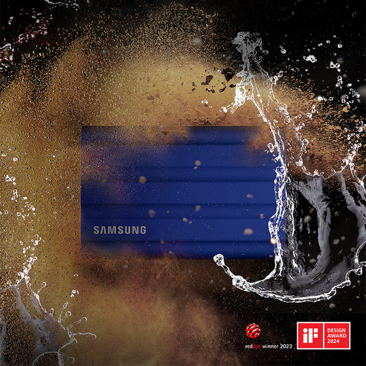 Samsung (Samsung) 1 ТБ интерфейс тип-C Мобильный твердый твердотельный жесткий диск Shield Shield Dark Night Speed ​​Speed ​​1050MB/S Mobile Direct Connecat