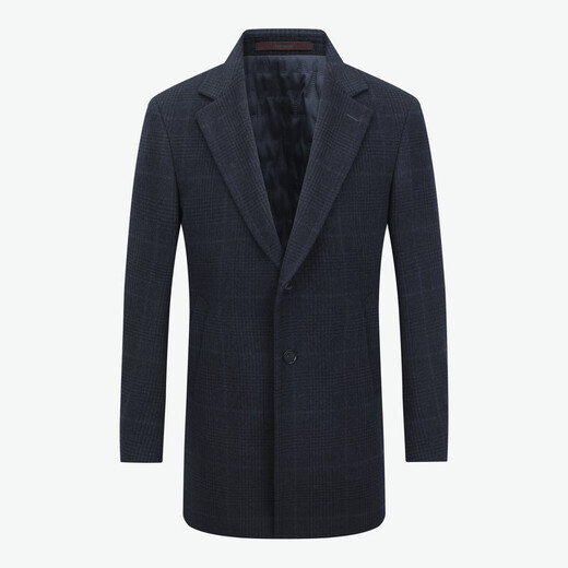 YOUNGOR Coat Men's Business Coat Wool Fabric Smooth Soft Fashion Warm Shopping Mall Same Model Navy L 175/96A