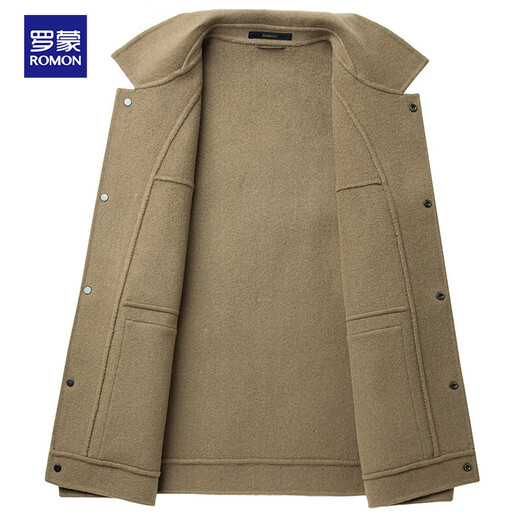 Romon sheep wool double-sided woolen jacket men's coat thick autumn and winter casual lapel jacket men's clothing