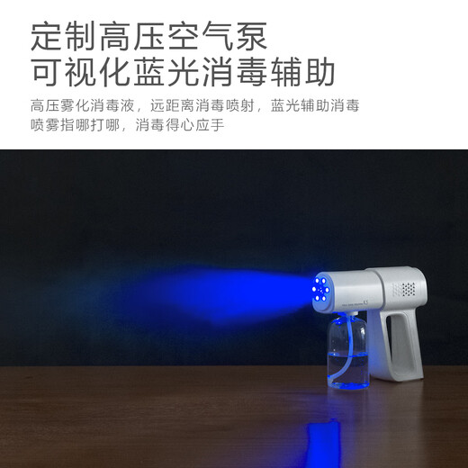 Xiaomi Guoba Nano Spray Disinfection Machine Handheld Blue Light Indoor Air Disinfection Gun Rechargeable Spray Gun Alcohol Atomizer UV Disinfection Gun