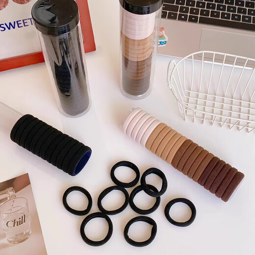 Morning color rubber band headband 80 pieces Seamless hair rope hair tie high elastic rubber band hair holster