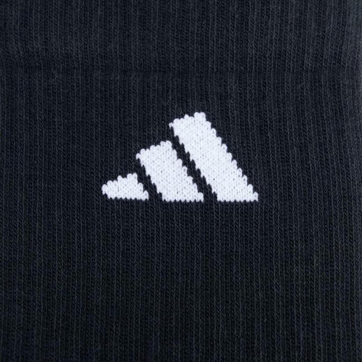 阿迪达斯 （adidas）男女袜子训练运动袜健身休闲舒适透气中筒袜三双装