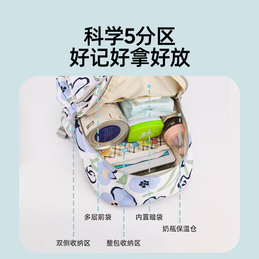 Jingqi (Joyncleon) Mama-Tasche mit großen Schultern, wasserdichte und färbliche und leichte Mutter- und Babybeutel, grüne Fume JWC72853
