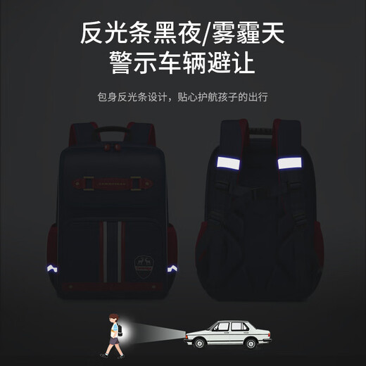 The Ninth Castle schoolbag primary school boy spine protection children's schoolbag 1-3-6 grade British style girls' burden-reducing backpack