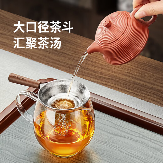 KAMJOVE titanium tea leakage tea filter integrated tea filter ultra-fine tea filter fair cup tea separator titanium tea filter