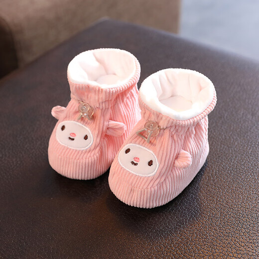 
Miaofei newborn baby shoes spring baby girls do not lose shoes 0-1 year old children men's foot cover soft soles to learn to prevent losing shoes and socks Big red spring and autumn inner length 11cm