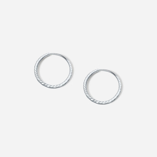 Saturday Fu PT950 platinum earrings for women, simple and versatile earrings as a gift for your girlfriend, one pair - 1.87g