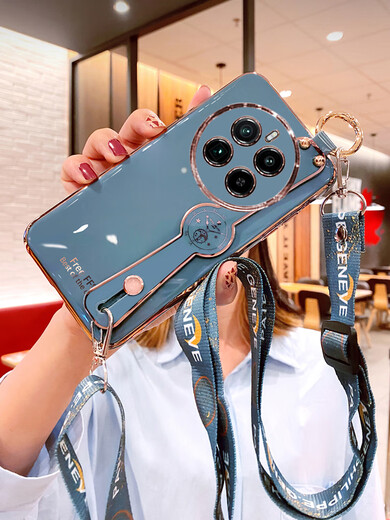 REALME GT5PRO CREAND CREAND CREAFBODY PREEMEGT5POR Защита для браслета Силиконовый корпус RMX3888 Crossbody Lanyard Полный пакет против пакета бренда по борьбе с трендом мужчин и женщин [Sakura Pink] Кроншень браслета + полноэкранный фильм + Crossbody Lanyard Realme realme gt5 Pro.