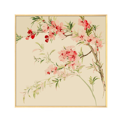 
Begonia flowers digital oil painting Chinese style flower digital oil painting DIY fill color hand-painted peony begonia qx15903 [hibiscus flower] 20*20cm thick solid wood inner frame + exquisite outer frame (