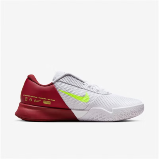 耐克（NIKE）男鞋春季新款Zoom气垫减震羽毛球鞋运动鞋休闲鞋网球鞋 DR6191-104白/萤黄 41