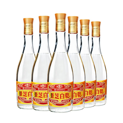 景芝 白乾老黄皮 高度白酒 49度480ml*6瓶 整箱装