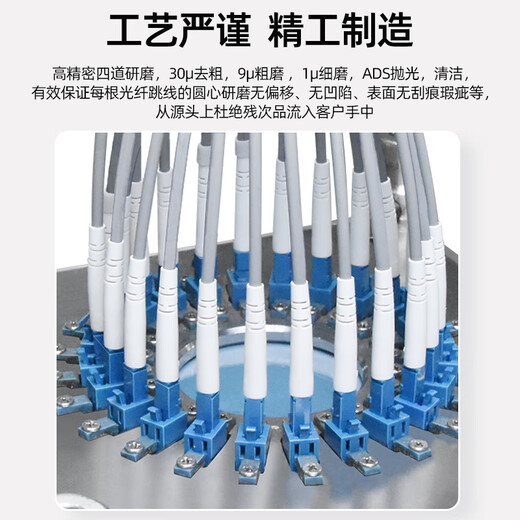 优普连 电信级铠装多模光纤跳线LC-LC四六芯八芯ST/SC/FC4/6/8芯软铠带钢圈尾纤防鼠抗拉 铠装多模四芯ST-ST 20米