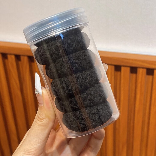 Danqin high ponytail head rope thickened and high elastic hair tie new trendy high-end hair band for women 2025 new hair rope black 6 pieces