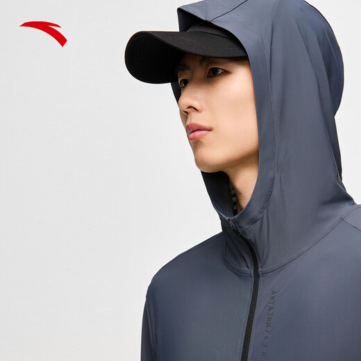 Anta heat-proof sun protection clothes丨Ice silk sports jacket men's summer outdoor hiking windbreaker top152427713 [UPF50+] Men's gray-4 L /175