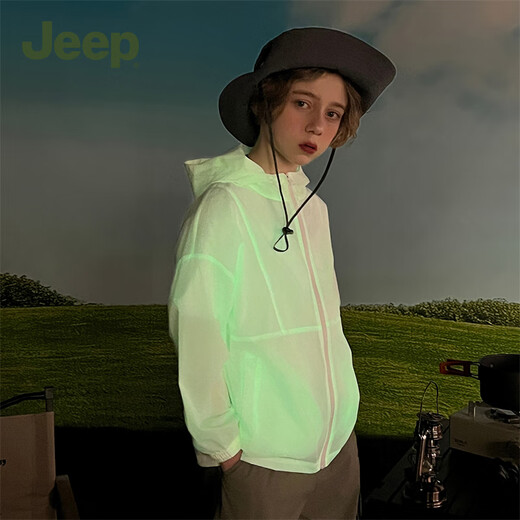 Jeep children's clothing children's sun protection clothing 2025 summer new style lightweight breathable ice silk baby sun protection clothing for boys and girls white 150 cm
