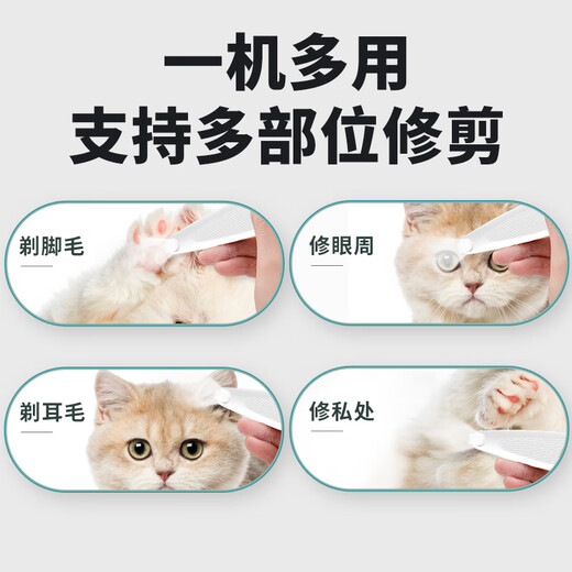 Ansmai pet shaver electric clipper hair pusher foot hair artifact USB charging white digital display LG4 model