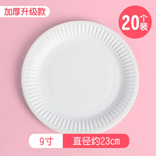 Kindergarten handmade special paper plate white disposable children's art diy painting colorful cake painting 9 inches / diameter 23cm (20 pieces)