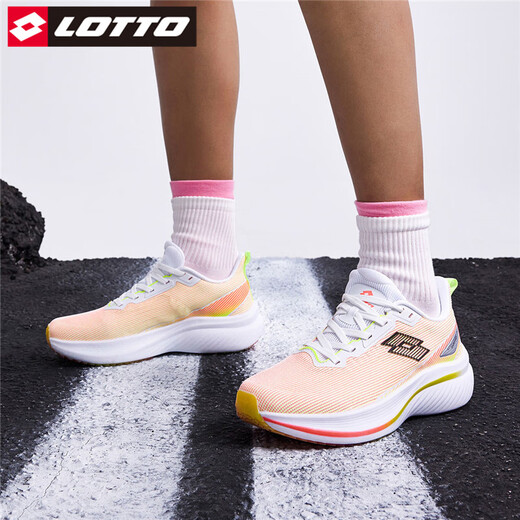
LOTTO (LOTTO) running shoes for women professional carbon board running shoes shock-absorbing and breathable lightweight sports shoes for women 1098 fluorescent red 40
