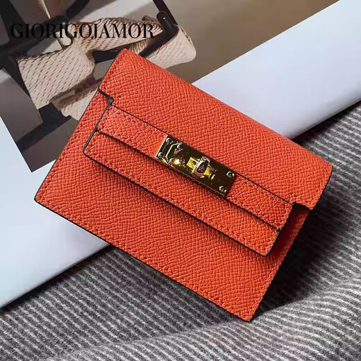 GIORIGOJAMOR light luxury bag women's card bag women's small and exquisite ultra-thin multi-card bags for women's birthday gifts for wife and girlfriend Elephant gray