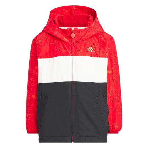 Adidas (Adidas) Детская одежда для мальчиков с капюшоном с бархатными теплыми детскими новогодними хуртами и хурмами и блюдами Ruyi JF3879 JF3879 122см