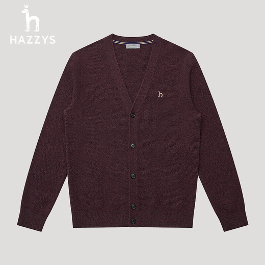 HAZZYS Men's Autumn Men's Sweater Simple Cardigan Jacket Wool Cardigan Men ABYZD0ADX55