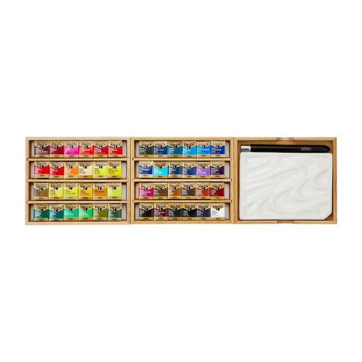 Holbein fester Aquarell 48 Farbmalerei Pigment (Lack Cube) PN699 Künstlerebene professionelles Malerei Set aus Japan Multi-Color