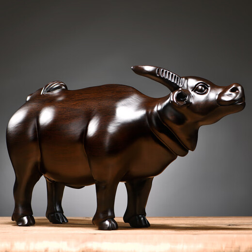 Awesome ornaments rosewood carving scalpers craft gifts opening housewarming gifts for gifts for wooden zodiac signs of ebony carving cattle [38 cm long]