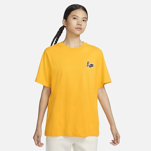 耐克（NIKE）T恤女装 2025春季新款时尚蝴蝶印花短袖棉质舒适透气圆领运动t恤 FD2548-739 L (165/88A)