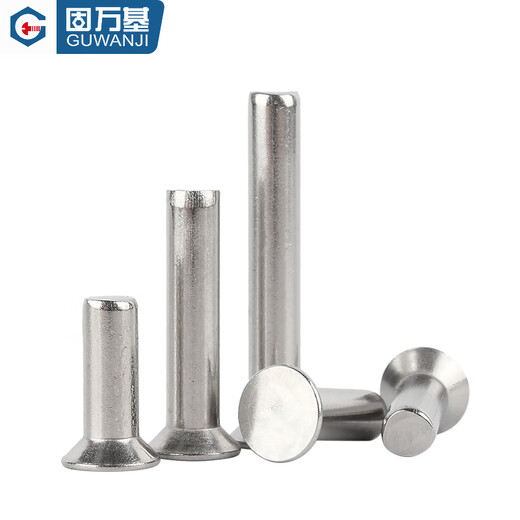 Guwanji 304 Edelstahl Counterunk Head Solid Niet GB869 Knock-on Flat Cone Head Massive Speer Nagel Großer National Standard M4x10 (50 Stück)