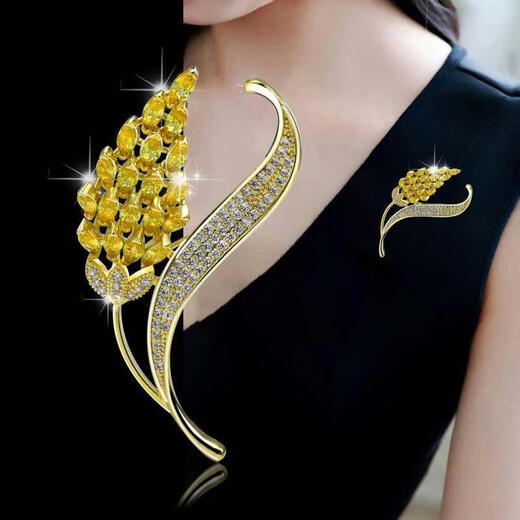 End of the World Fashion Designer Golden Wheat Corsage Men's Suit Brooch Women's Coat Pin Lapel Pin Decoration h Style 4
