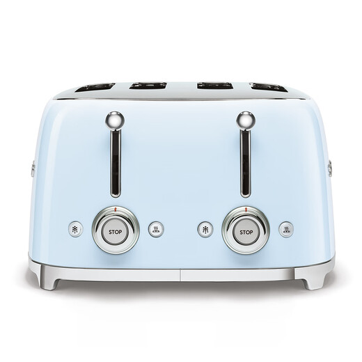 SMEG Italian retro toaster toaster sandwich breakfast machine toaster multi-functional household 6-speed baking TSF03 blue (four-piece)