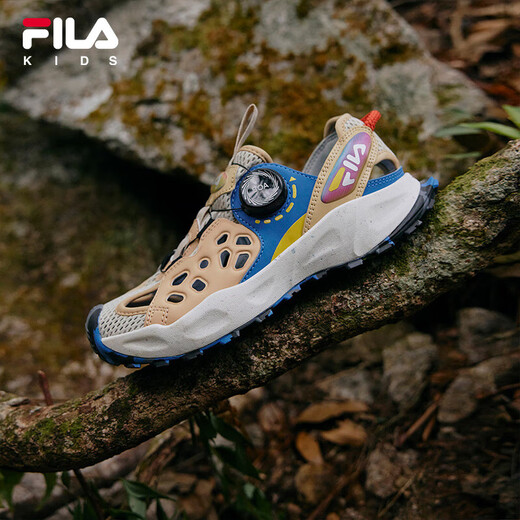 Fila Fila Children's Shoes 2024 Summer Medium and Large Boys Children's Wading Shoes Comprehensive Training Shoes Champagne Brown/Latte Brown-PL 36 Inner Length 23.0cm