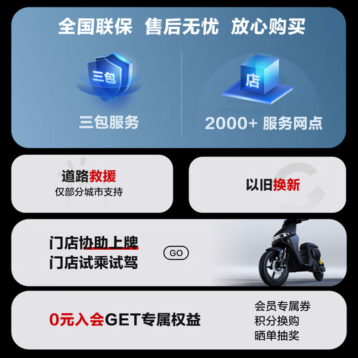 九号（Ninebot）远航家M95C电动摩托车超长续航智能两轮摩托车【门店自提】 到门店选颜色