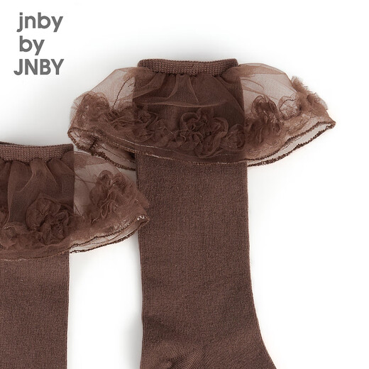 
jnby by JNBY Jiangnan cloth children's clothing high-tube socks mesh fashionable casual cute autumn and winter girls and children 6O8N13540 219/brown coffee 30