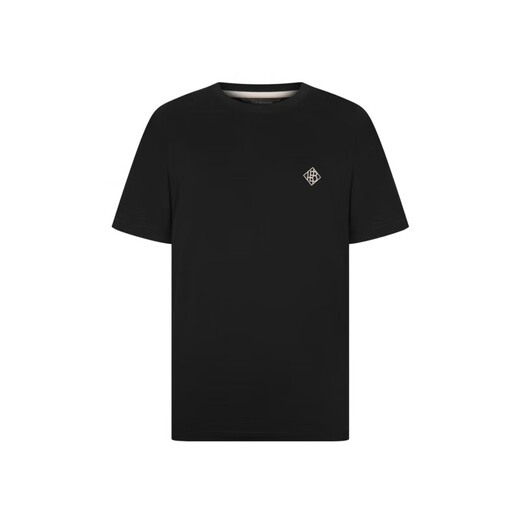 Jinba Men's Clothing (K-Boxing) Jinba Men's Short Sleeve Cotton T-shirt Mulberry Silk Round Neck BTCT1301 Black 180/XL