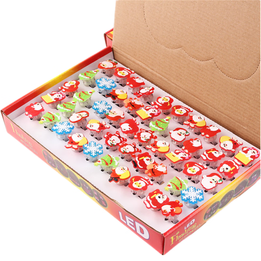 Abaoli's ten small Christmas gifts for kindergarten children, small gifts, luminous ring decorations, random gifts for children