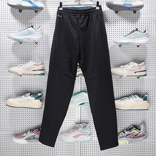 Li Ning sweatpants men's 2023 winter new fitness series straight warm plus fleece casual versatile slut pants AKLT795 AKLT795-3 black L/175