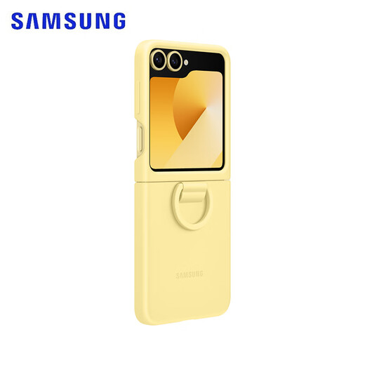 三星（SAMSUNG）Galaxy Z Flip6 原装指环式硅胶保护壳 手机套 原厂手机壳 黄色