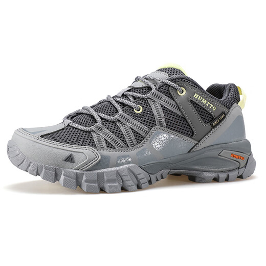 Hantu mesh breathable hiking shoes couples outdoor hiking shoes lightweight non-slip wear-resistant hiking shoes casual hiking shoes ash/dark gray men-755 (breathable large hole) 40