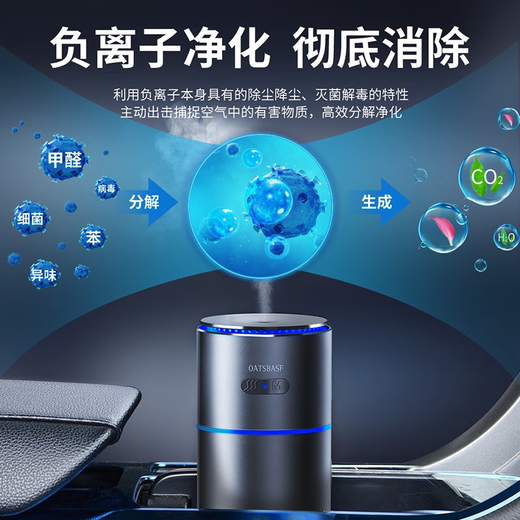 Sawang Germany Car Aromatherapy Humidifier Ambient Light Wireless Spray Car Air Purifying Atomizer Sprayer Blue Built-in Battery/Wireless Humidification