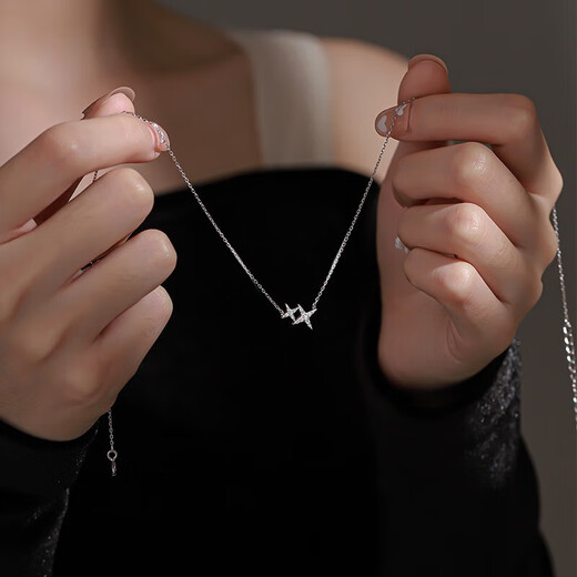 PHOENIXSILY necklace for women, new style, light luxury, niche clavicle chain, high-end, practical and high-end birthday gift for girls and girlfriends, reaching for the stars for you, ghostwriting greeting cards