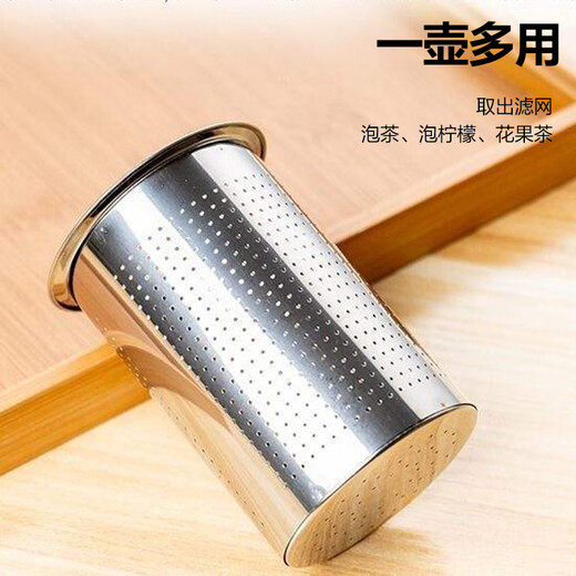 One pot and four cups tea set Large capacity glass tea cup with filter High temperature resistant kettle Tea set without base 1000ML One pot + four cups set No tea tray