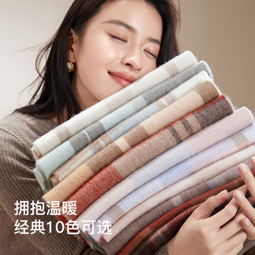 Cat man scarf for women in winter shawl wool plaid women autumn and winter girls scarf mother women's day birthday gift box